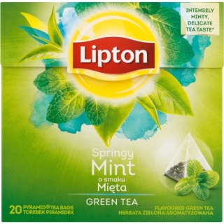 Herbata LIPTON PIRAMID (20 torebek) zielona z miętą GREEN TEA INTENSE MINT