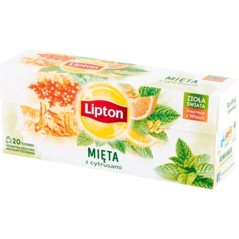 Herbata LIPTON ziołowa (20 torebek) mieta z cytrusami