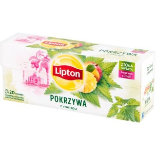 Herbata ziołowa aromatyzowana LIPTON (20 torebek) pokrzywa mango