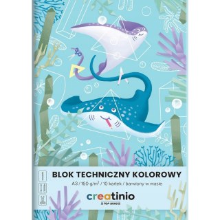 Blok techniczny A3 10k 160g CREATINIO kolorowy barwiony w masie 400176680