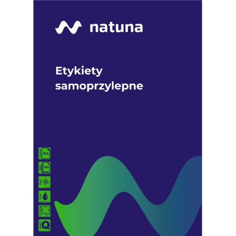 Etykieta samoprzylepna NATUNA A4 (100ark) 38x21,2mm (65etyk/ark)