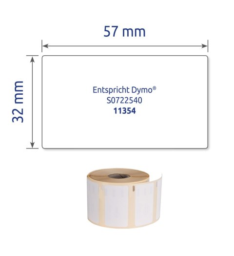 Etykiety uniwersalne w rolce 1000 etyk.57x32mm, usuwalne, białe AS0722540 AVERY ZWECKFORM