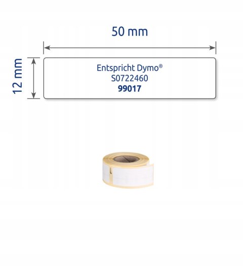 Minietykiety w rolce 220 etyk. 12 x 50 mm, trwałe, białe AS0722460 Avery Zweckform