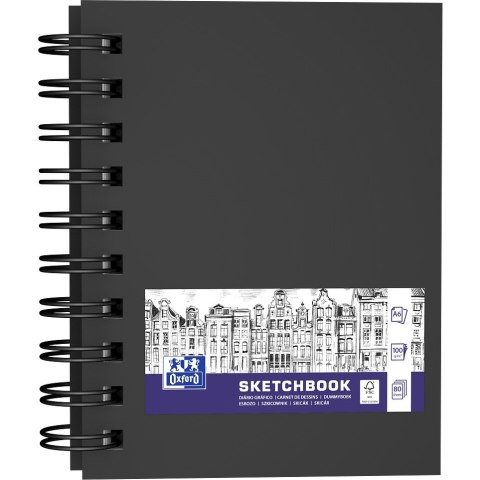 Szkicownik Sketchbook A6 80k 100g czarny 400152649 OXFORD