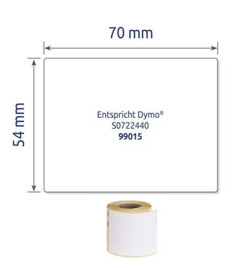 Etykiety uniwersalne w rolce 160 etyk. 54 x 70 mm, trwałe, białe ASS0722440 Avery Zweckform