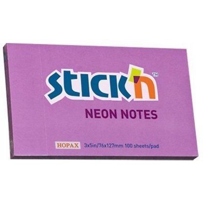 Bloczek STICK"N 127x76mm fioletowy neonowy 100k 21214 STICK"N