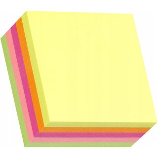 Bloczek samoprzylepny 51x51mm 250k mix 5 kolorów neonowych STICK"N 21203