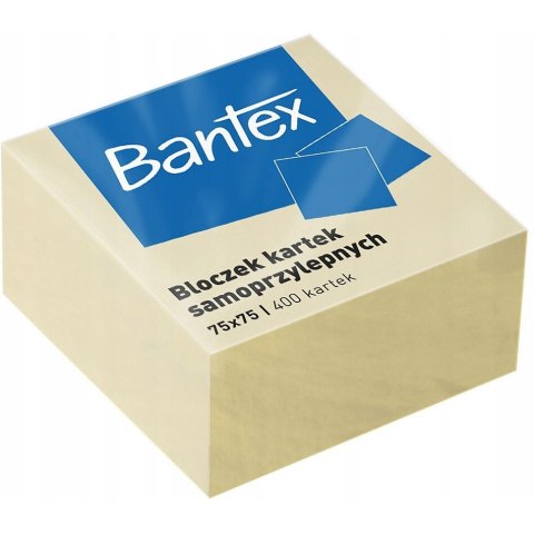 Bloczek samoprzylepny 75x75mm 400k żółty 400086401 BANTEX