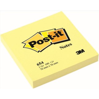 Bloczek samoprzylepny 76x76mm 100k żółty POST-IT 654 70005291482 3M