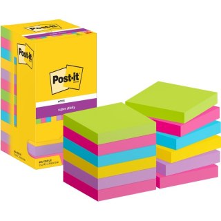 Bloczek samoprzylepny 76x76mm 90k mix kolorów (12szt) Super Sticky POST-IT 4064035065683