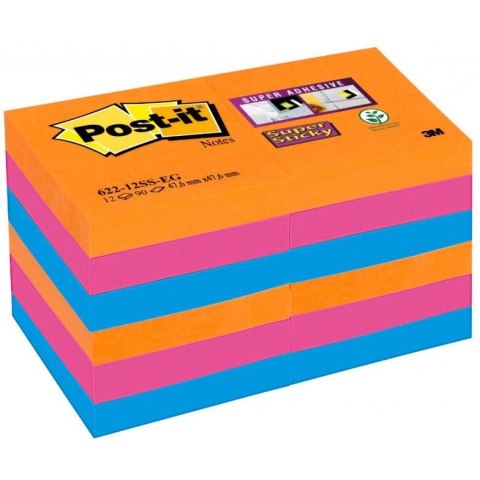 Bloczki 3M POST-IT 47,6x47,6mm BANGKOK 12x90k Super Sticky 70005252104