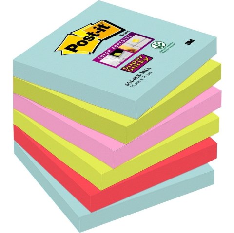 Bloczek 76x76mm 6x90k MIAMI 3M POST-IT Z-Notes Super Sticky 70005291649