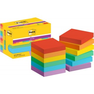 Bloczki samoprzylepne POST-IT Super Sticky, 47,6 x47,6mm 12x90kart. PLAYFUL 3M-7100290166