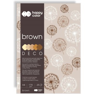 Blok A4 20k 170g 5 kolorów DECO BROWN HA 3717 2030-072 HAPPY COLOR