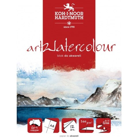 Blok akwarelowy A4 12k 300g ARTWATERCOLOUR BLO-WATEA4 KOH-I-NOOR