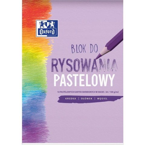 Blok rysunkowy A4 10k 100g pastelowy 400166081 OXFORD