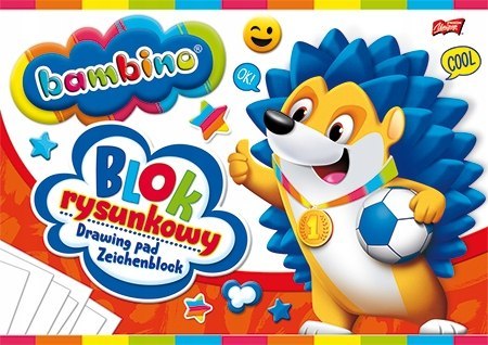 Blok rysunkowy A4 20k biały BAMBINO