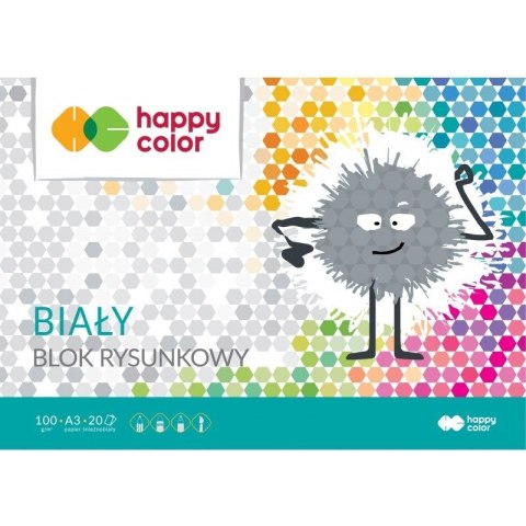 Blok rysunkowy biały A3 100g. 20ark. HA 3710 3040-0 HAPPY COLOR