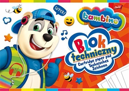 Blok techniczny A4 10k BAMBINO