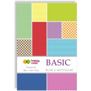 Blok z motywami A4 15k 80g BASIC HA 3808 2030-A HAPPY COLOR