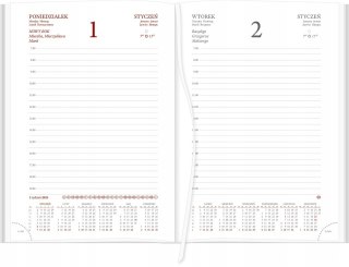 Kalendarz A5 NEBRASKA na magnes DUO dzienny p.biały 226 A5DB czarny Wokół Nas