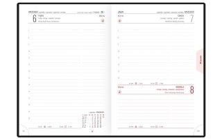 Kalendarz A5 STANDARD książkowy KS1 13 czarny karo/ wstawka TELEGRAPH