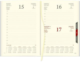 Kalendarz CROSS z gumką i ażurową datówką A5 dzienny p.kremowy 204 A5DRK czarny Wokół Nas