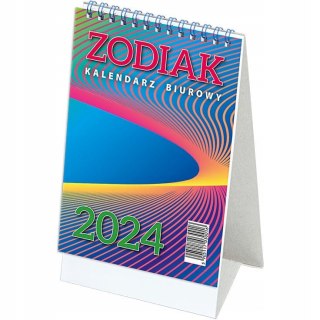 Kalendarz biurowy ZODIAK H6 stojący pionowy 118x193mm 2024 TELEGRAPH