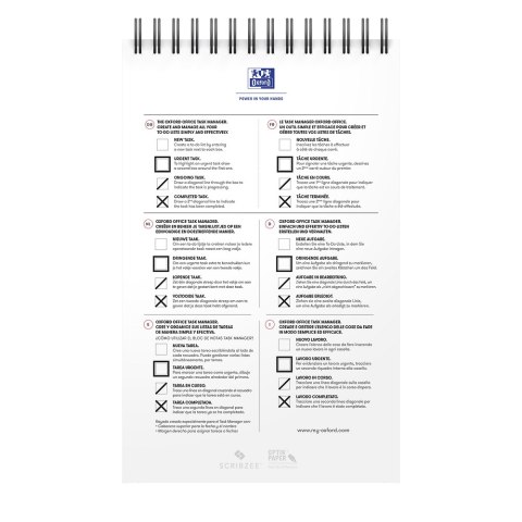 Kołonotatnik A5 70k linia TASK MANAGER 400055727 OXFORD