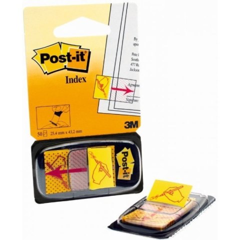 Zakładki indeksujące POST-IT 25x43mm RĘKA+OŁÓWEK 680-31 50sztuk 3M