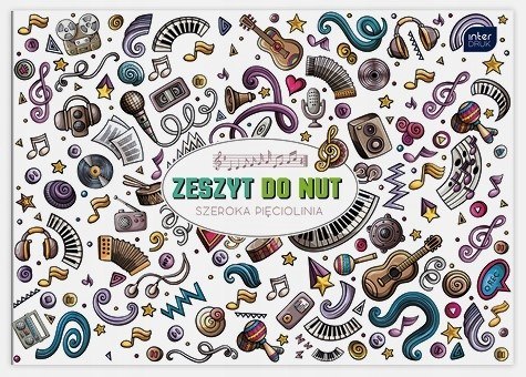 Zeszyt do nut B5 16k linia szeroka mix INTERDRUK