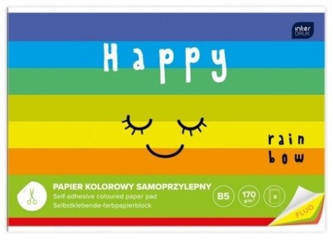 Zeszyt papierów kolorowych samoprzylepnych B5 FLUO INTERDRUK