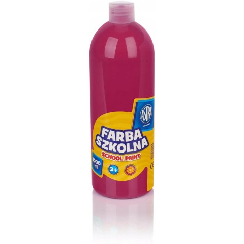 Farba szkolna Astra 1000 ml - różowa 301217050 ASTRA