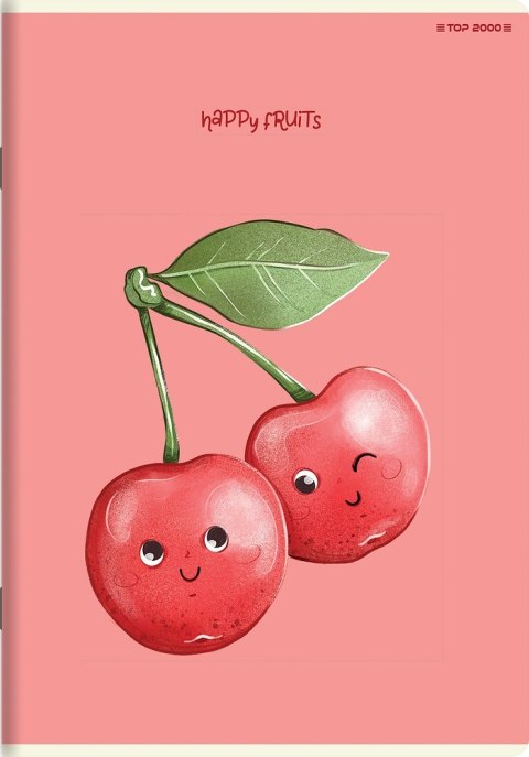 Zeszyt A5 16k linia podwójna kolorowa HAPPY FRUITS 400183787 TOP 2000