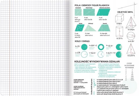 Zeszyt A5 60k kratka margines ściągi MATEMATYKA 400181524 TOP 2000