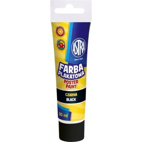 Farba plakatowa tuba 30 ml - czarna 83110909 ASTRA