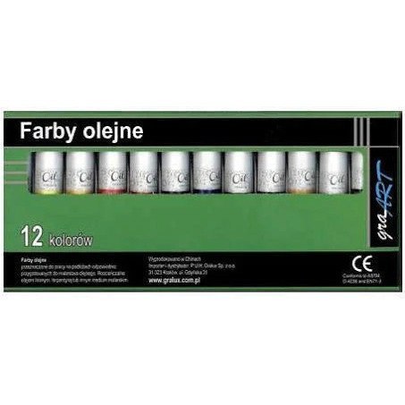 Farby OLEJNE tuba 12ml 12kol. graArt KB 8312-2/G