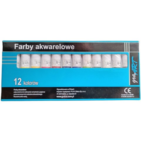 Farby akwarelowe 12kol x 12ml GraArt KBW 1212-2/G GRALUX