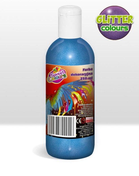 Farby plakatowe brokatowe 6 kol.x 250ml Sweet Colours OTOCKI