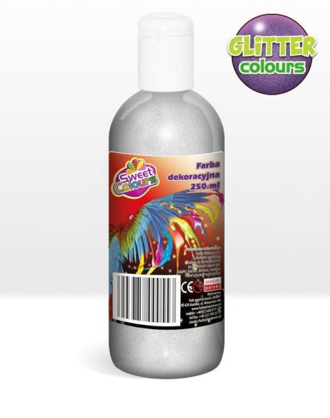 Farby plakatowe brokatowe 6 kol.x 250ml Sweet Colours OTOCKI