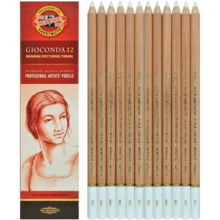 Kredka pastelowa GIOCONDA biała (12szt.)8801 KOH-I-NOOR