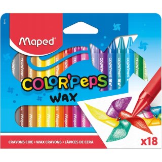 Kredki COLORPEPS świecowe 18 kolorów 861012 MAPED