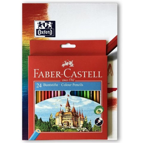 Kredki ZAMEK 24 kolory +blok OXFORD gratis 120124 FABER-CASTELL