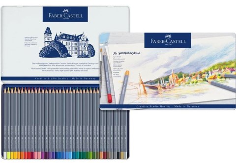 Kredki akwarelowe GOLDFABER aqua 36kol.opakownie metalowe 114636 Faber-Castell