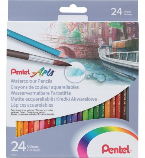 Kredki akwarelowe PENTEL 24 kolory CB9-24