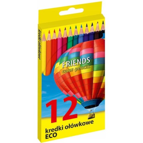 Kredki ołówkowe FRIENDS ECO 12 kolorów 170-2302