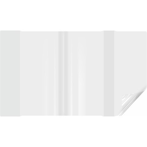 Okładki regulowane na książki i zeszyty E5 bezbarwne 25 sztuk 27,7x39,3-43,7cm OZB-48 BIURFOL