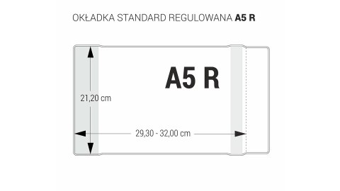 Okładka regulowana A5 - 212 bezbarwna (5 szt.) OZB5-44 BIURFOL