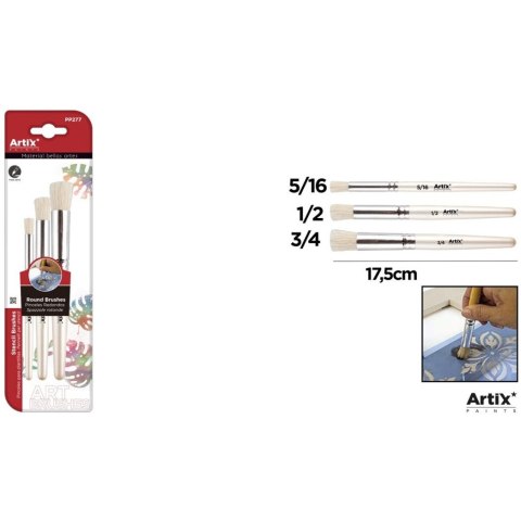 Pędzle do szablonów zestaw 3 szt. PP277 ARTIX