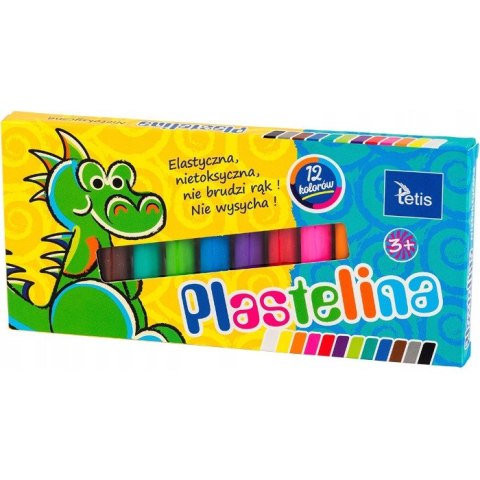 Plastelina 12kol.15g KP001-D TETIS